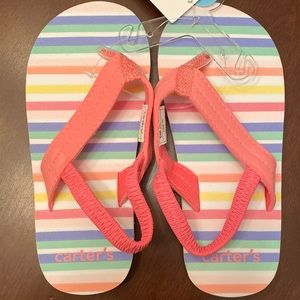 Carter’s Multi Colored Flip Flops - NWT - Large